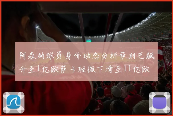 阿森纳球员身价动态分析萨利巴飙升至1亿欧萨卡轻微下滑至11亿欧